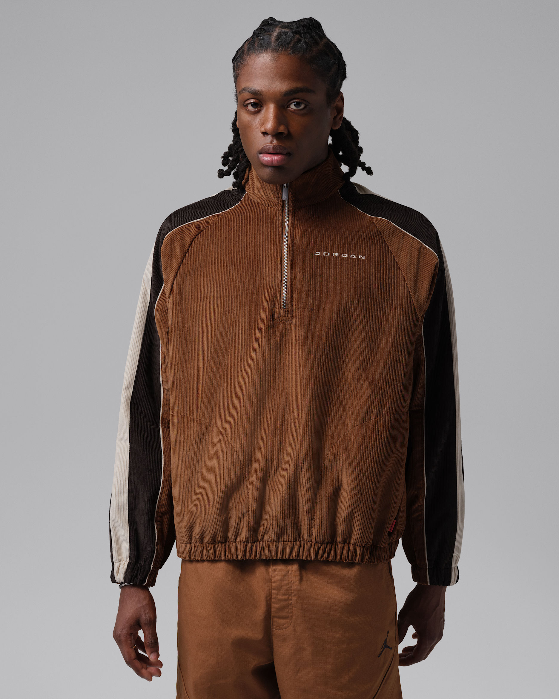 Jordan Flight Men's Corduroy 1/2-Zip Top. Nike CA